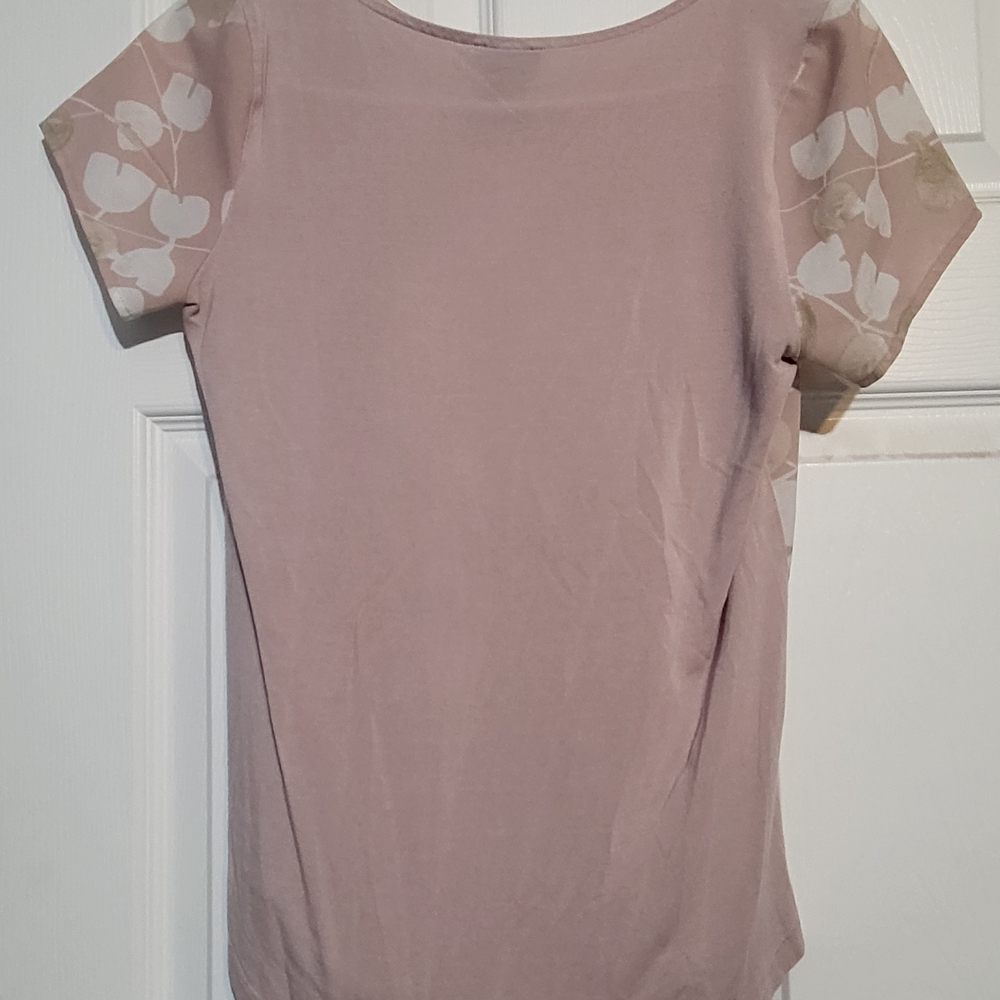 Ann Taylor Pink and Cream Floral Blouse - Picture 3 of 3